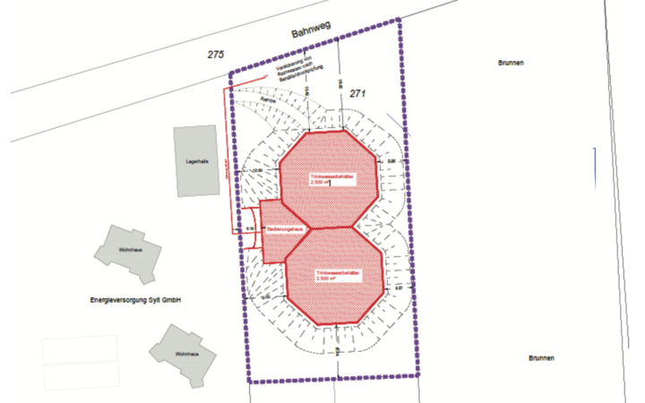Grundriss der Fläche