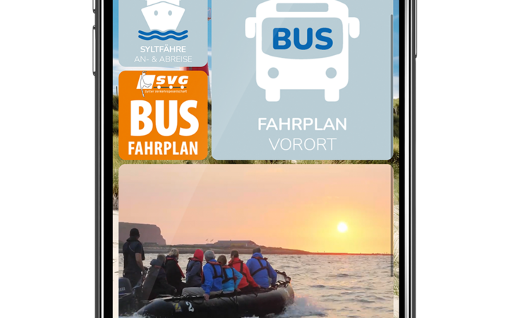 Typischsylt-App zeigt den Fahrplan der SBG und die Syltfähre