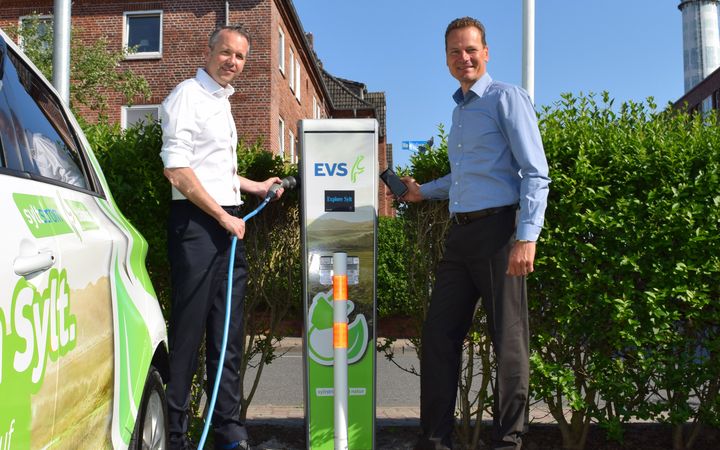 Eine neue Stromtankstelle im Westerland wird eingeweiht